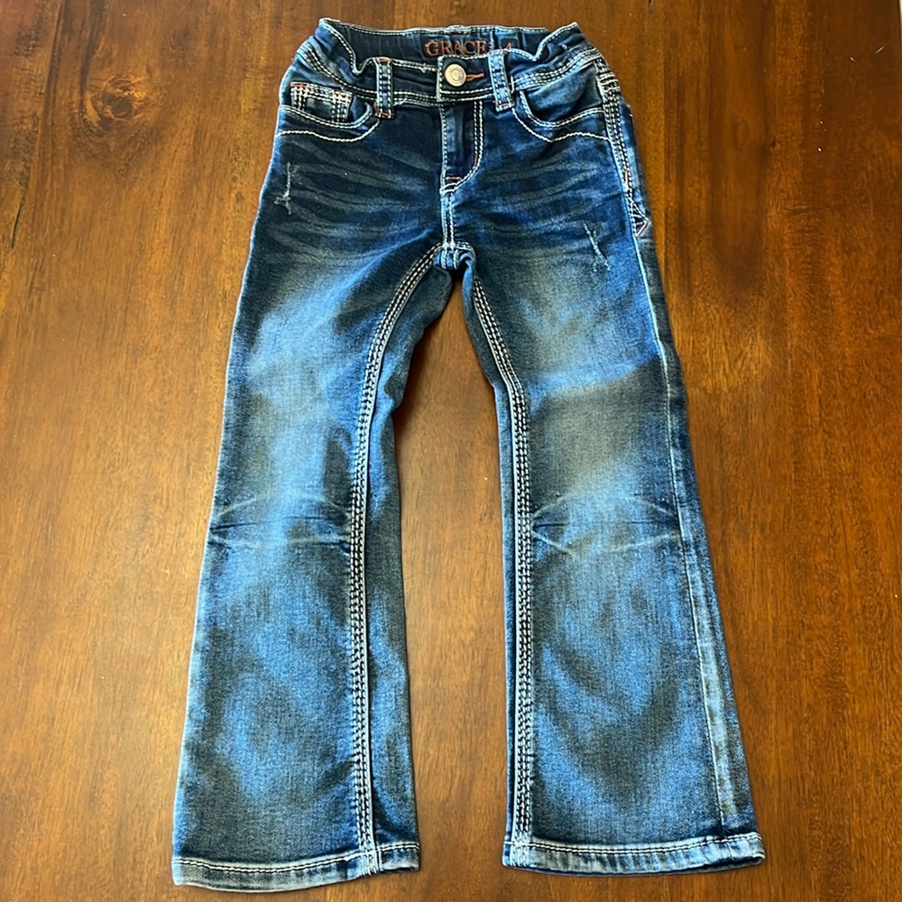 Grace in LA Girls Jeans Size 4 - Adjustable Waist